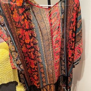 Multicolored forever 21 swimsuit cover-up